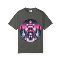 Black Cow Nutcracker T-shirt by Printify, cozy fabric, perfect for animal lovers and farmhouse style