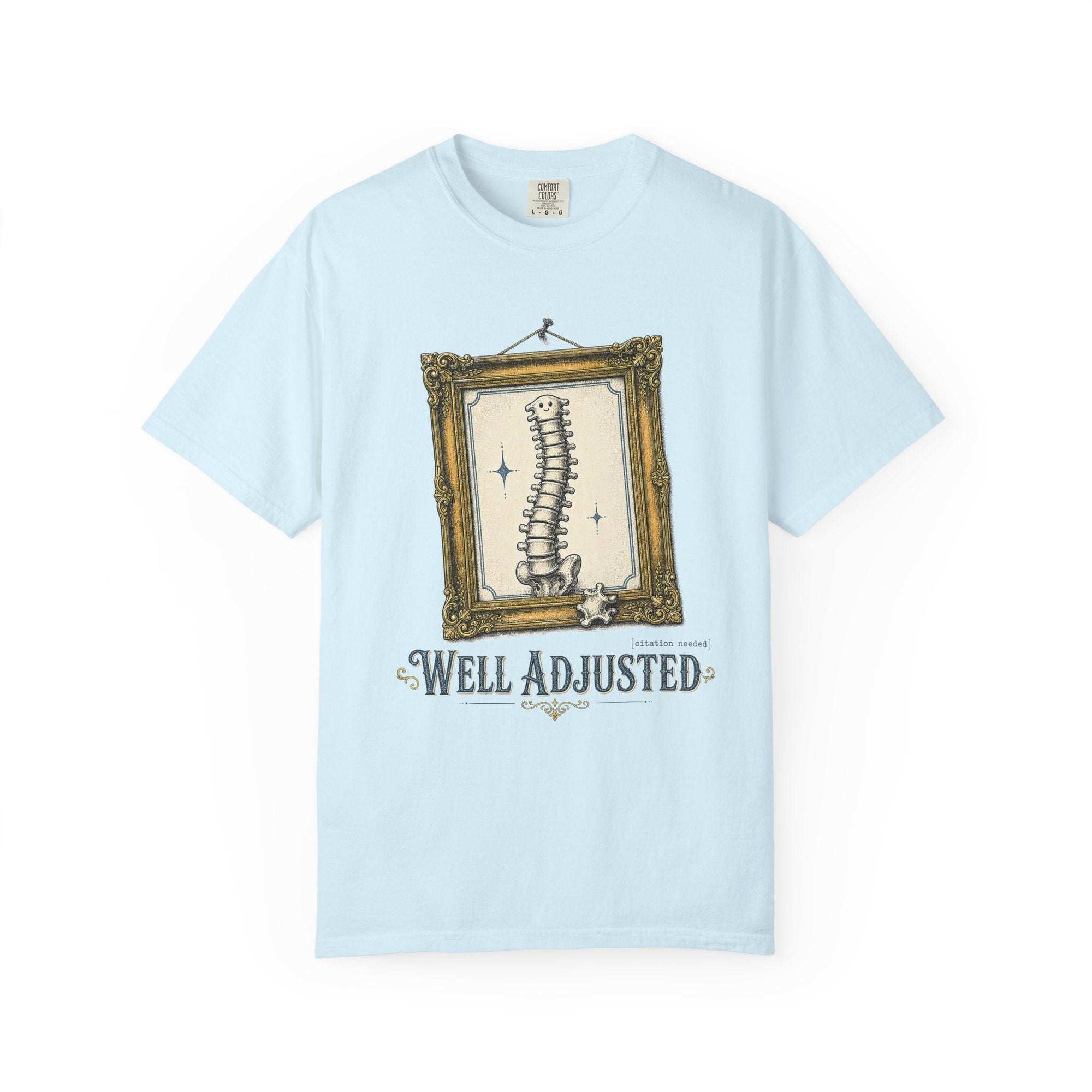 Well Adjusted Spine T-Shirt — Chiropractic Vintage Frame Graphic Tee