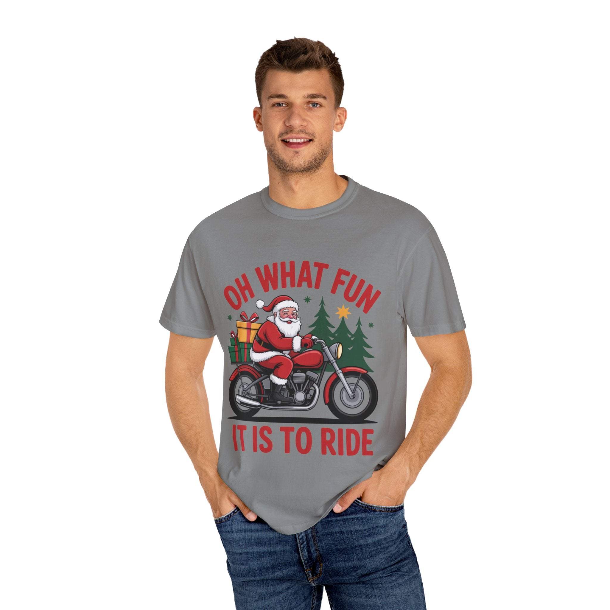 Santa On A Motorcycle T-Shirt