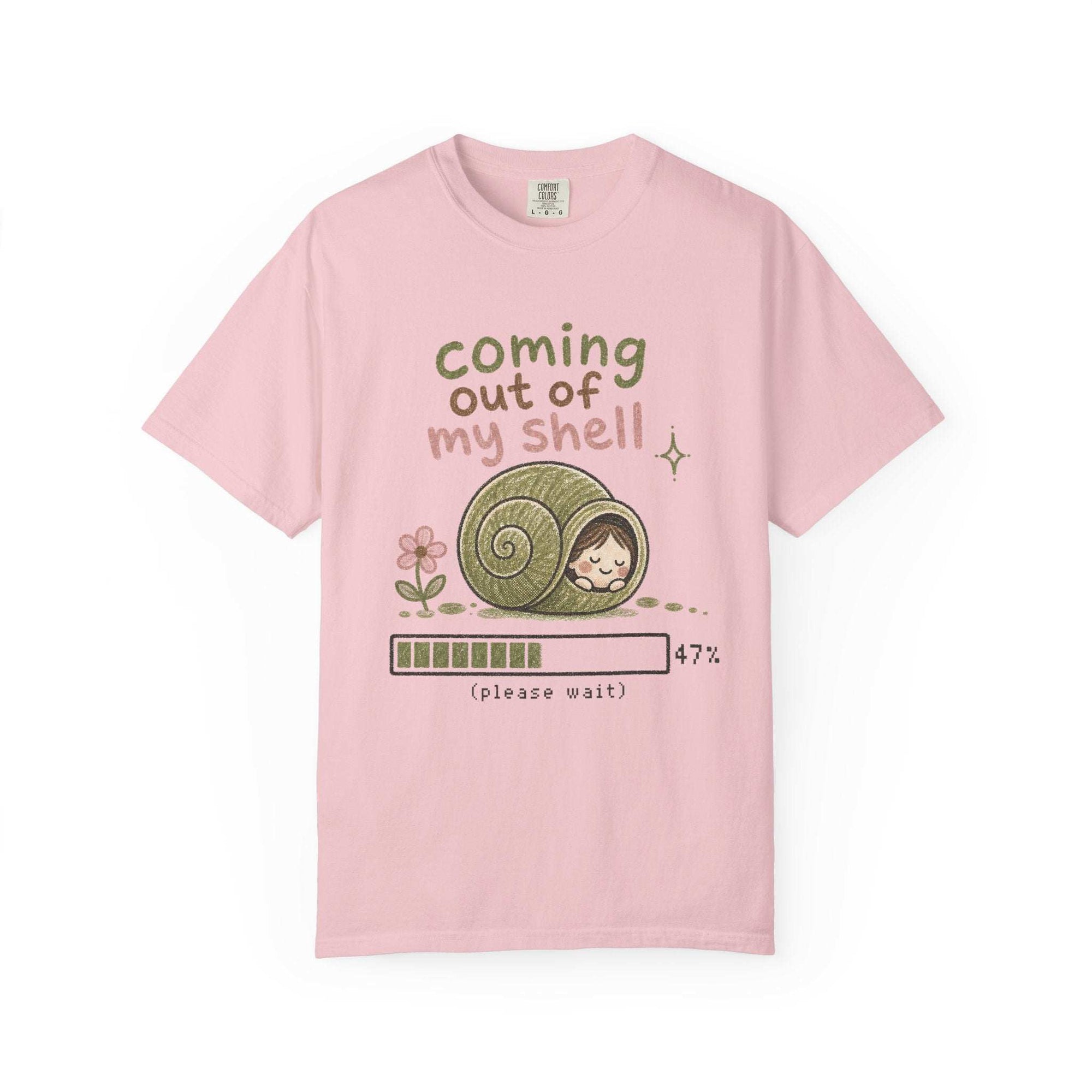 T-Shirt — "Coming Out of My Shell" Cute Snail Graphic Tee
