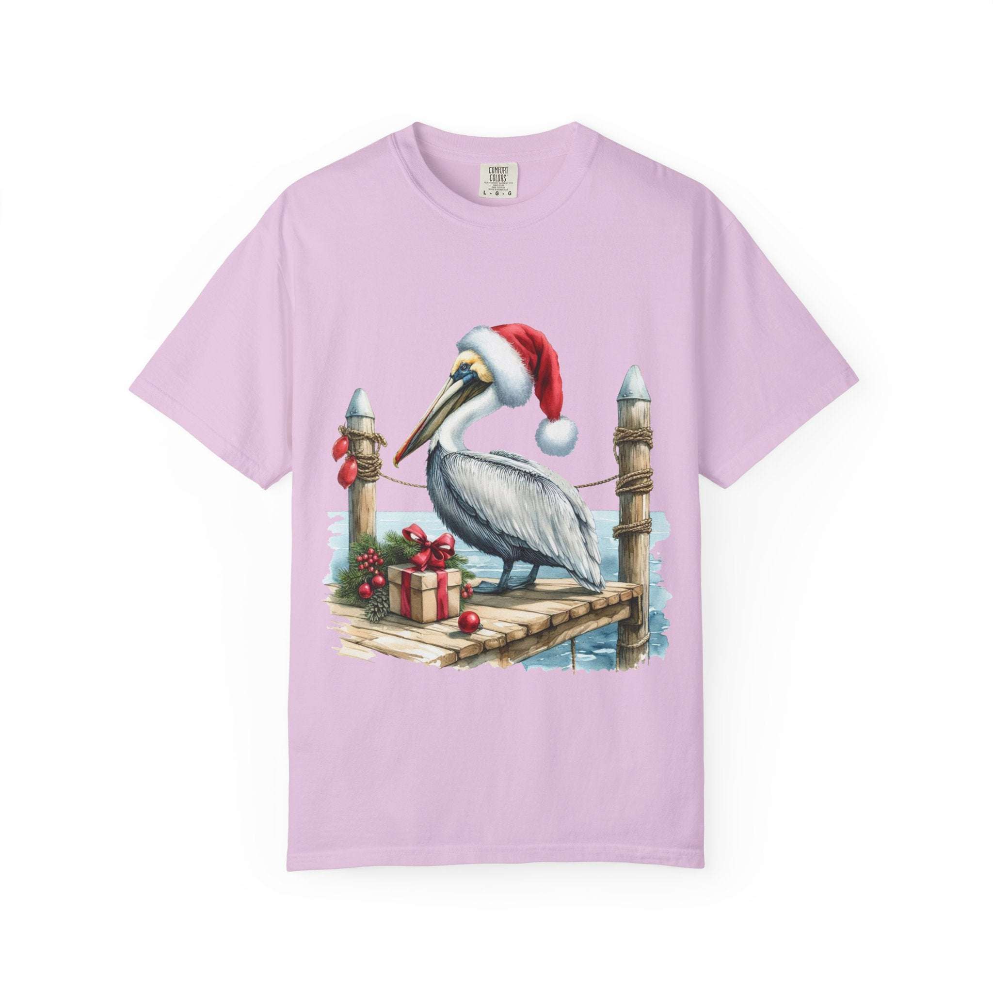 Christmas Pelican Santa T-Shirt - Festive Beach Holiday Tee