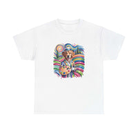 Colorful Artist Dog T-Shirt | Painter Palette, Rainbow Swirls