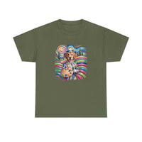 Colorful Artist Dog T-Shirt | Painter Palette, Rainbow Swirls