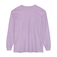 Preppy pink watercolor nutcracker Christmas long sleeve t-shirt back view