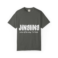 Red unisex t-shirt with humorous 'Some of the Way I’m Tired' print by Printify