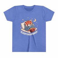 Sleepy Red Panda Youth Tee | cute sleeping red panda, moon pillow, kids shirt