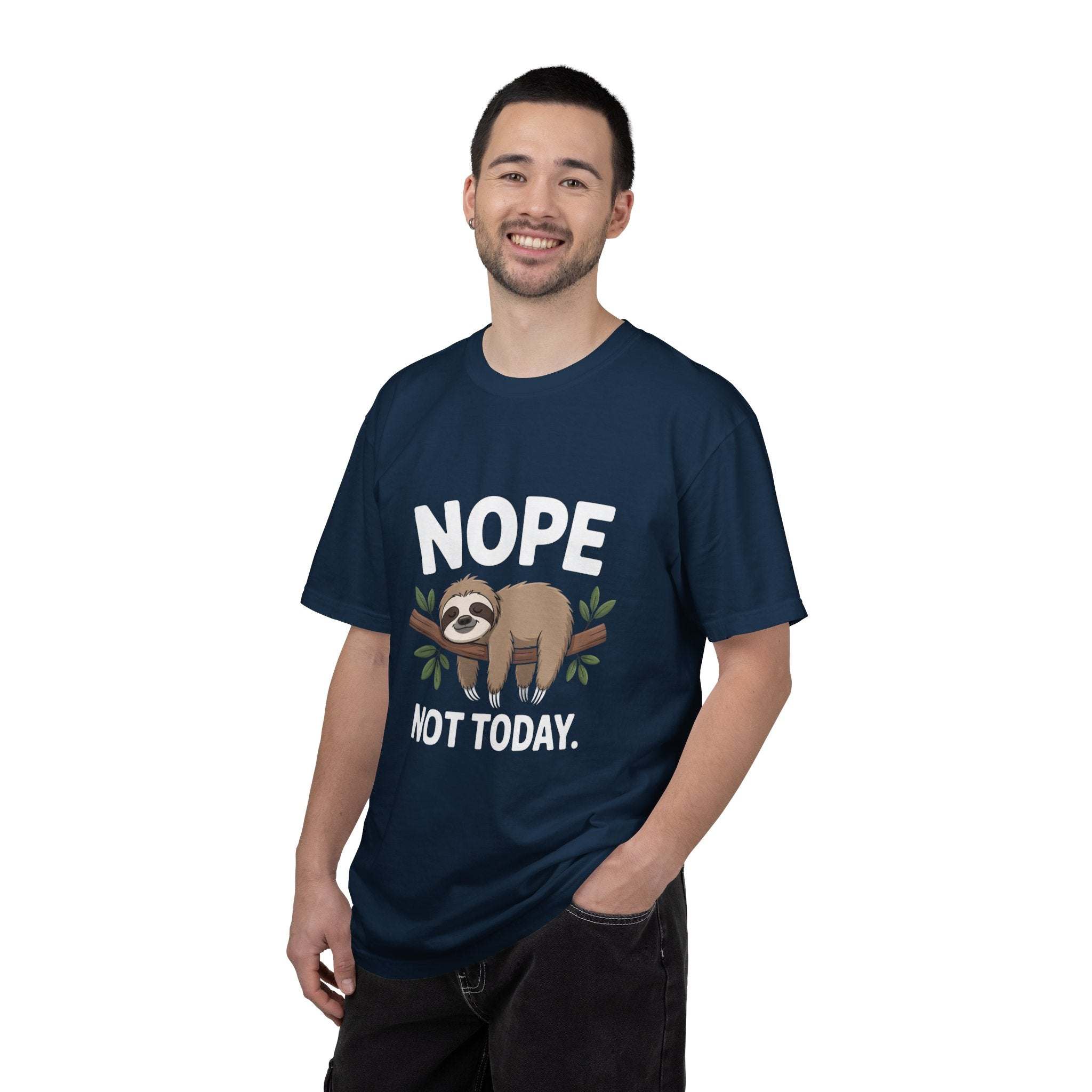 Nope Not Today Sloth T-shirt with cozy sloth design for relaxed comfort and slow mornings