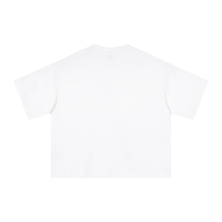 Plain white t-shirt on a light beige background