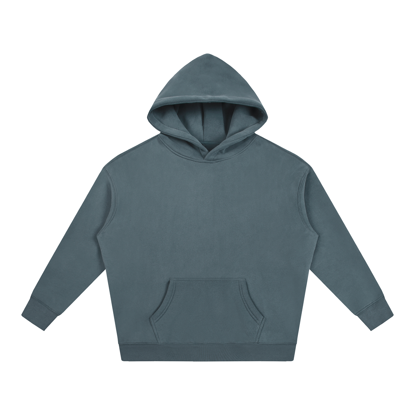 Oversize fleeced hoodie with heavyweight fabric and drop shoulder design for unisex streetwear style