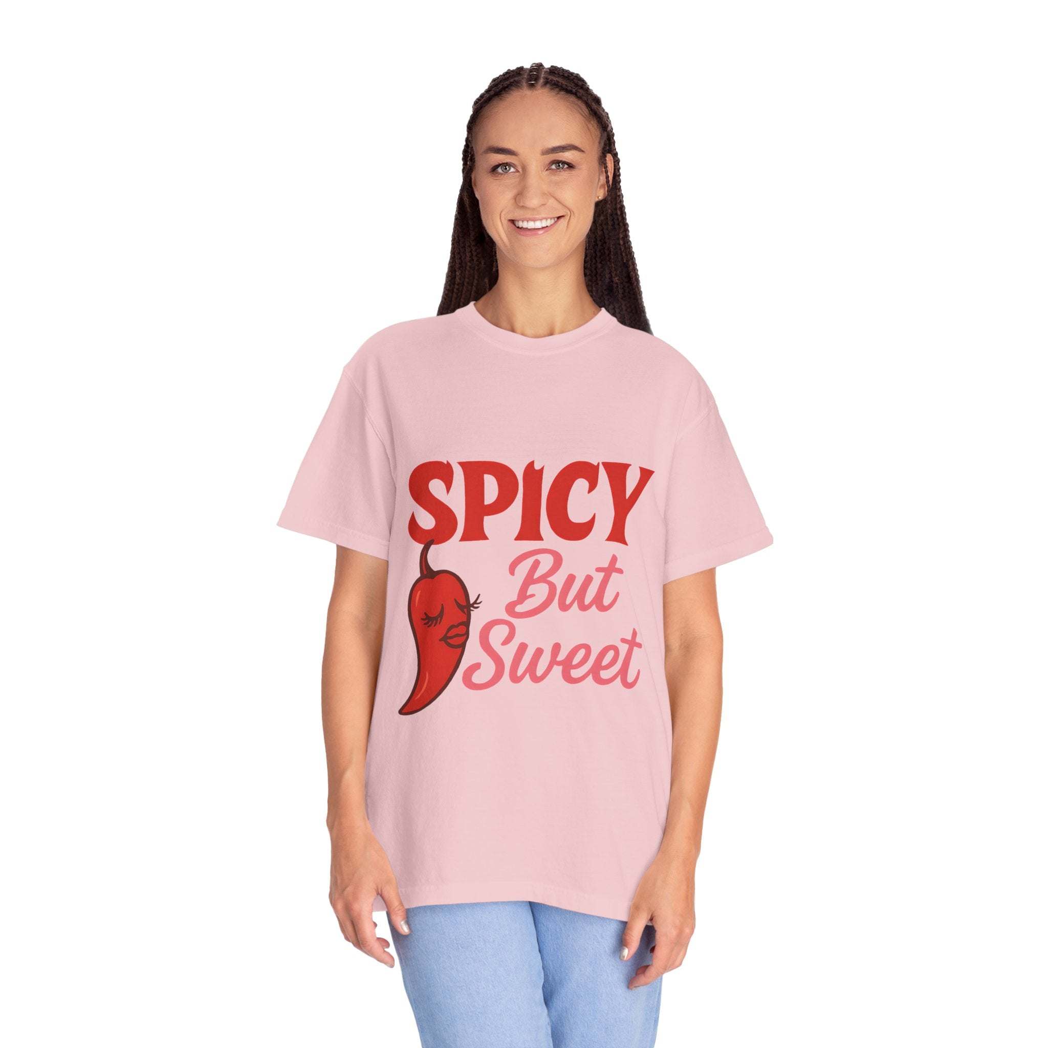 Spicy But Sweet T-shirt | Funny Unisex Garment-Dyed Tee for Foodies
