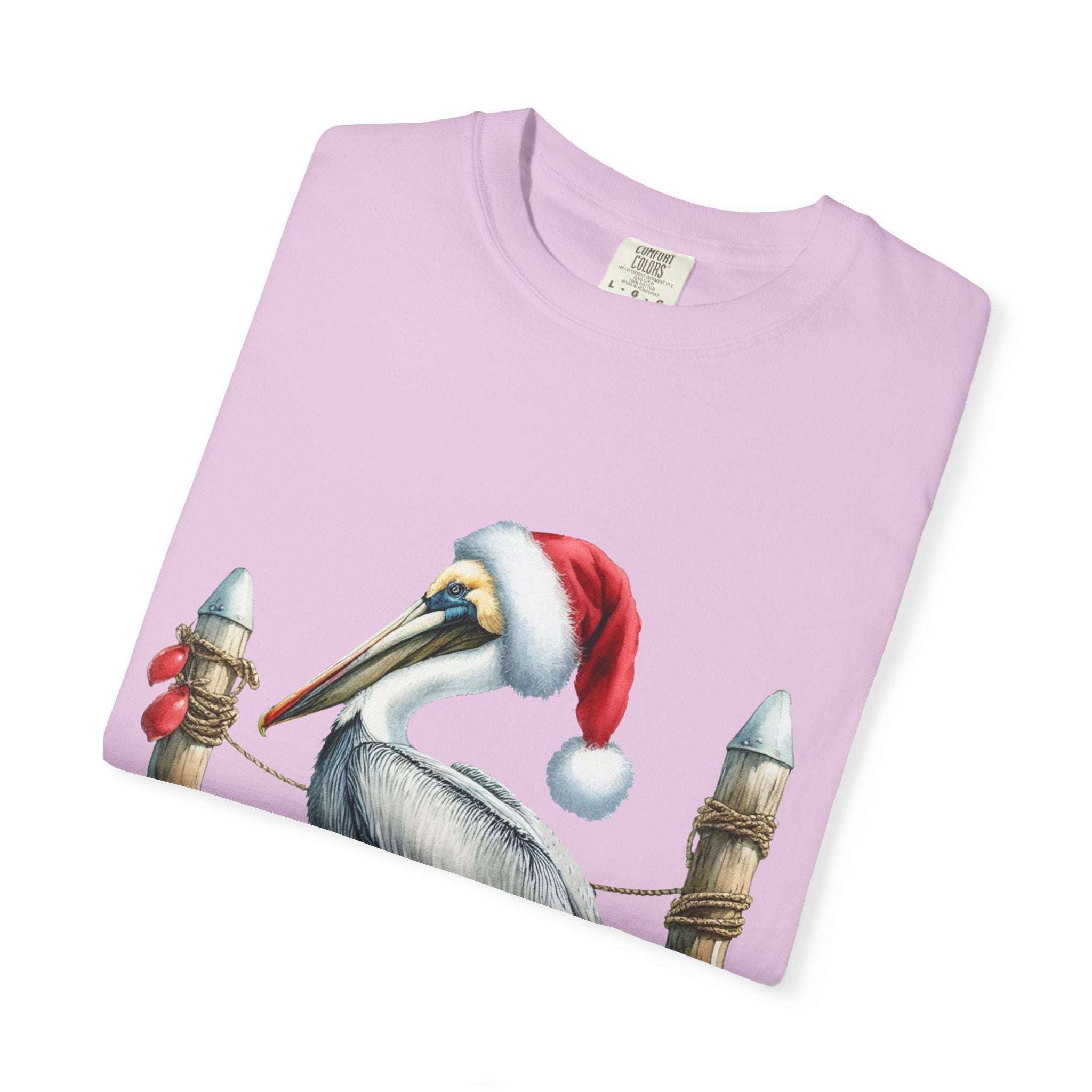 Christmas Pelican Santa T-Shirt - Festive Beach Holiday Tee
