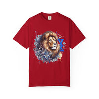 Lion of Judah T-Shirt with bold Jewish pride graphic on garment-dyed cotton tee