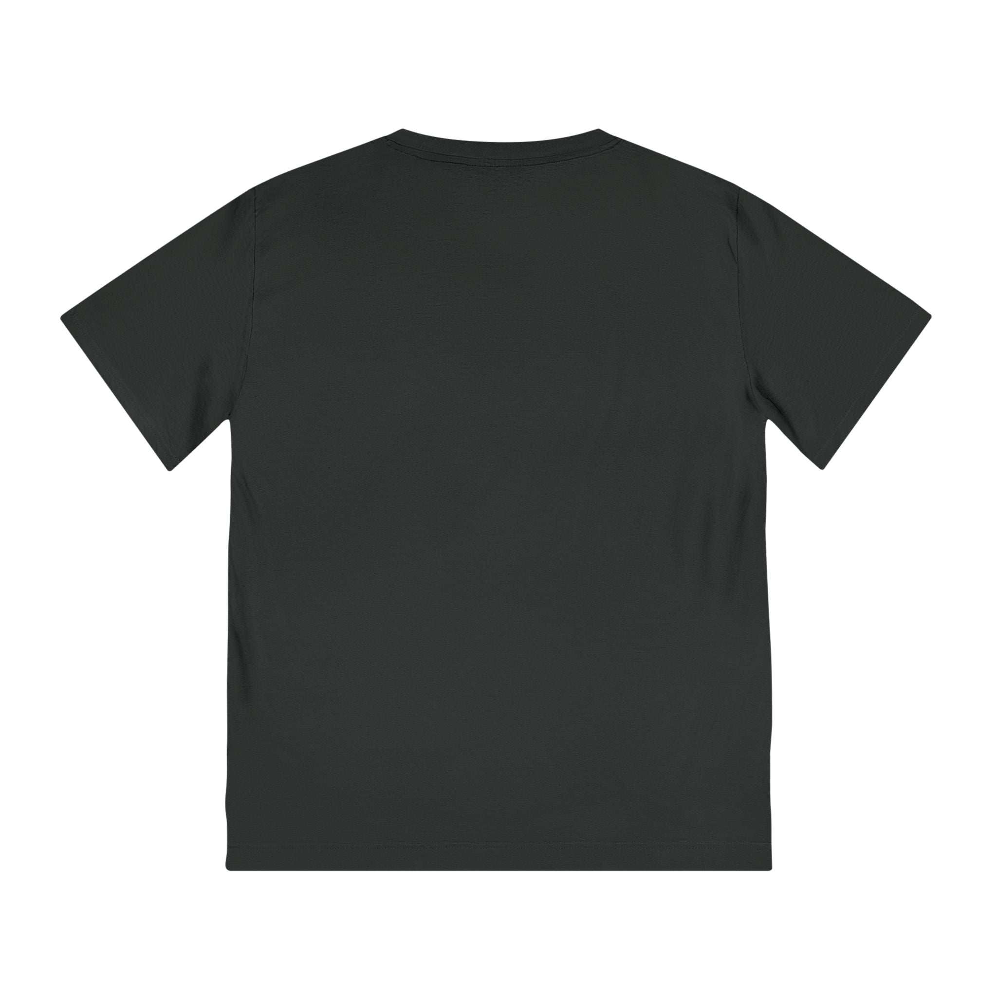 Black t-shirt on a white background
