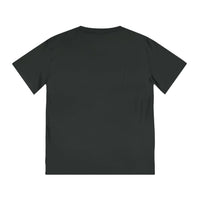 Black t-shirt on a white background
