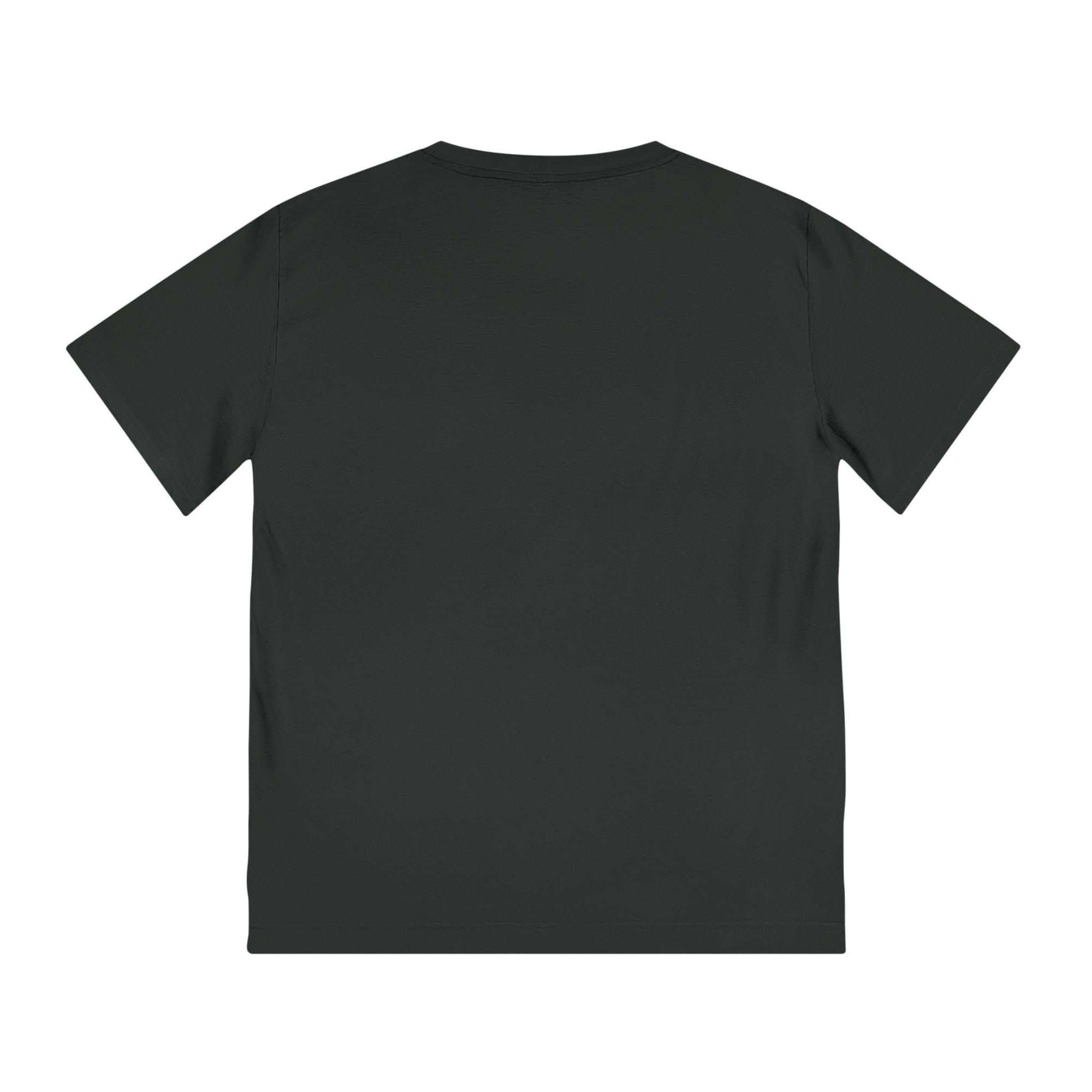 Black t-shirt on a white background