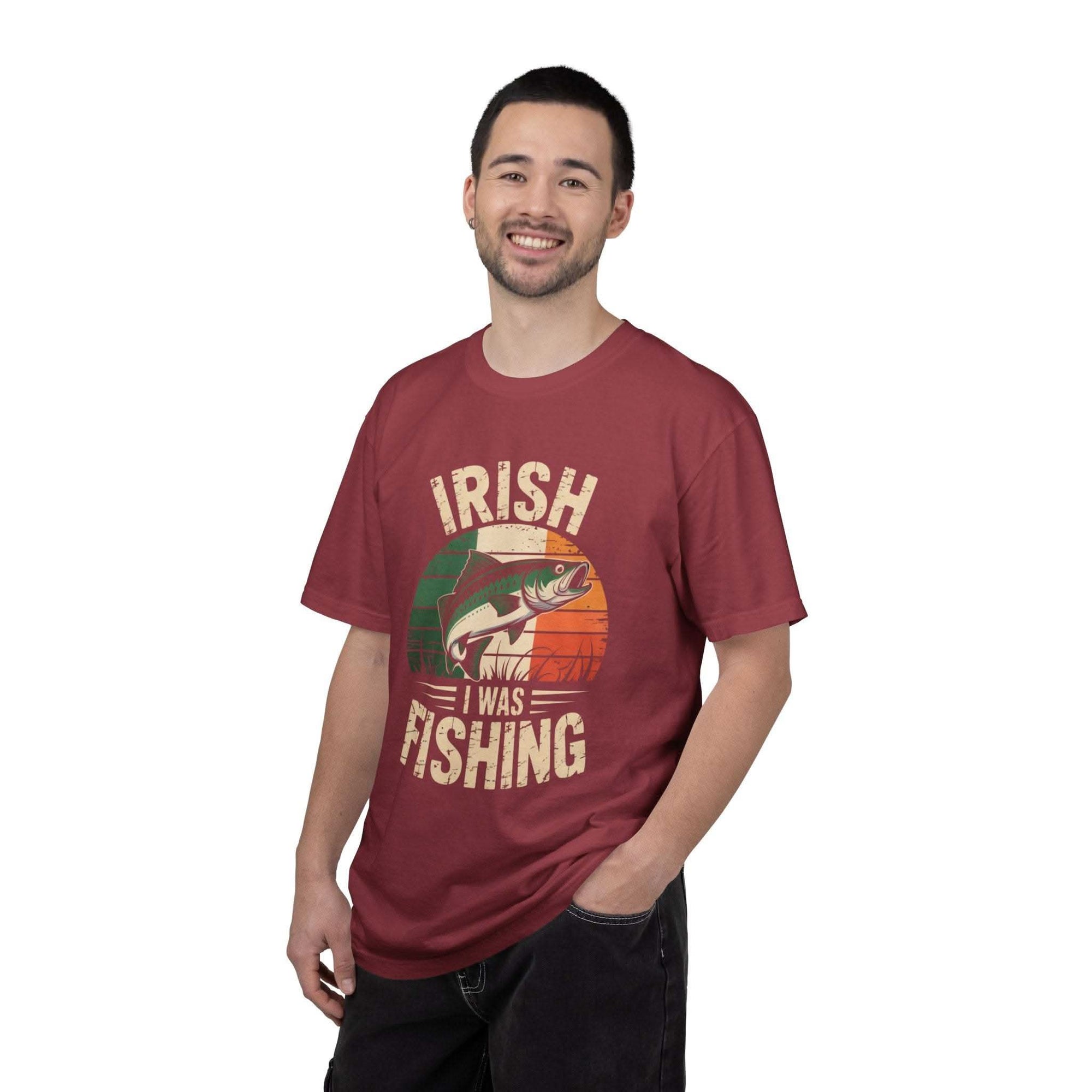 Irish I Was Fishing T-shirt | Fishing Graphic, Irish Flag Trout Design