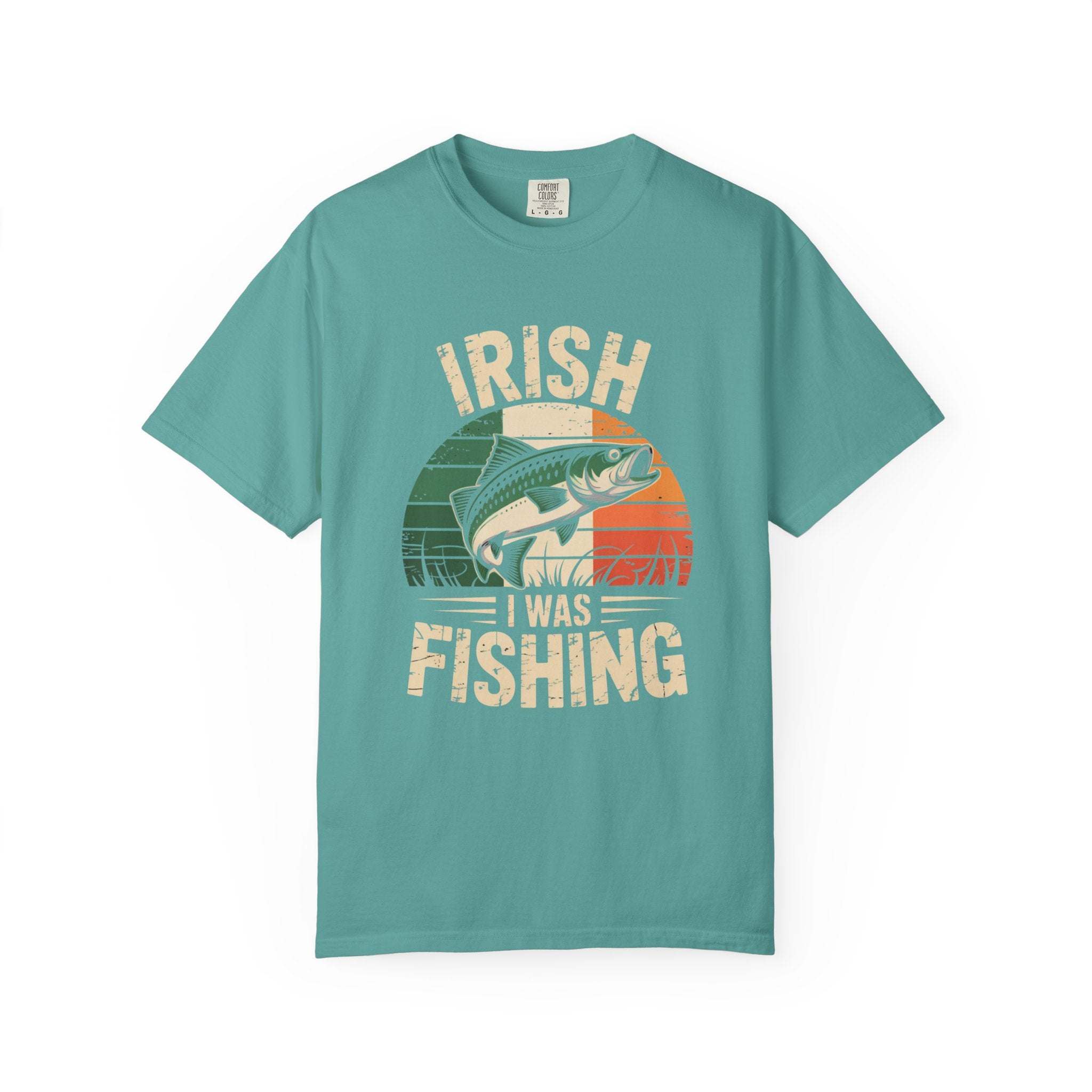 Irish I Was Fishing T-shirt | Fishing Graphic, Irish Flag Trout Design