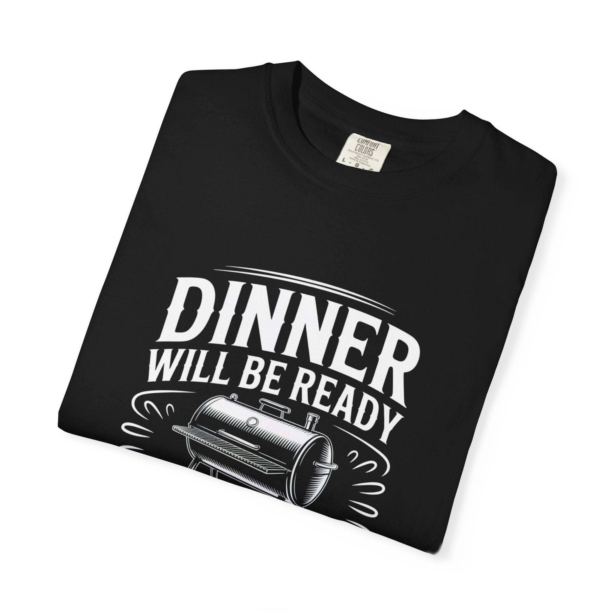 Dinner Will Be Ready in 18 Hours meat smoker t-shirt for BBQ lovers and pitmasters