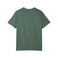 Coffee Is My Valentine skeleton graphic on vintage-washed T-shirt with relaxed fit