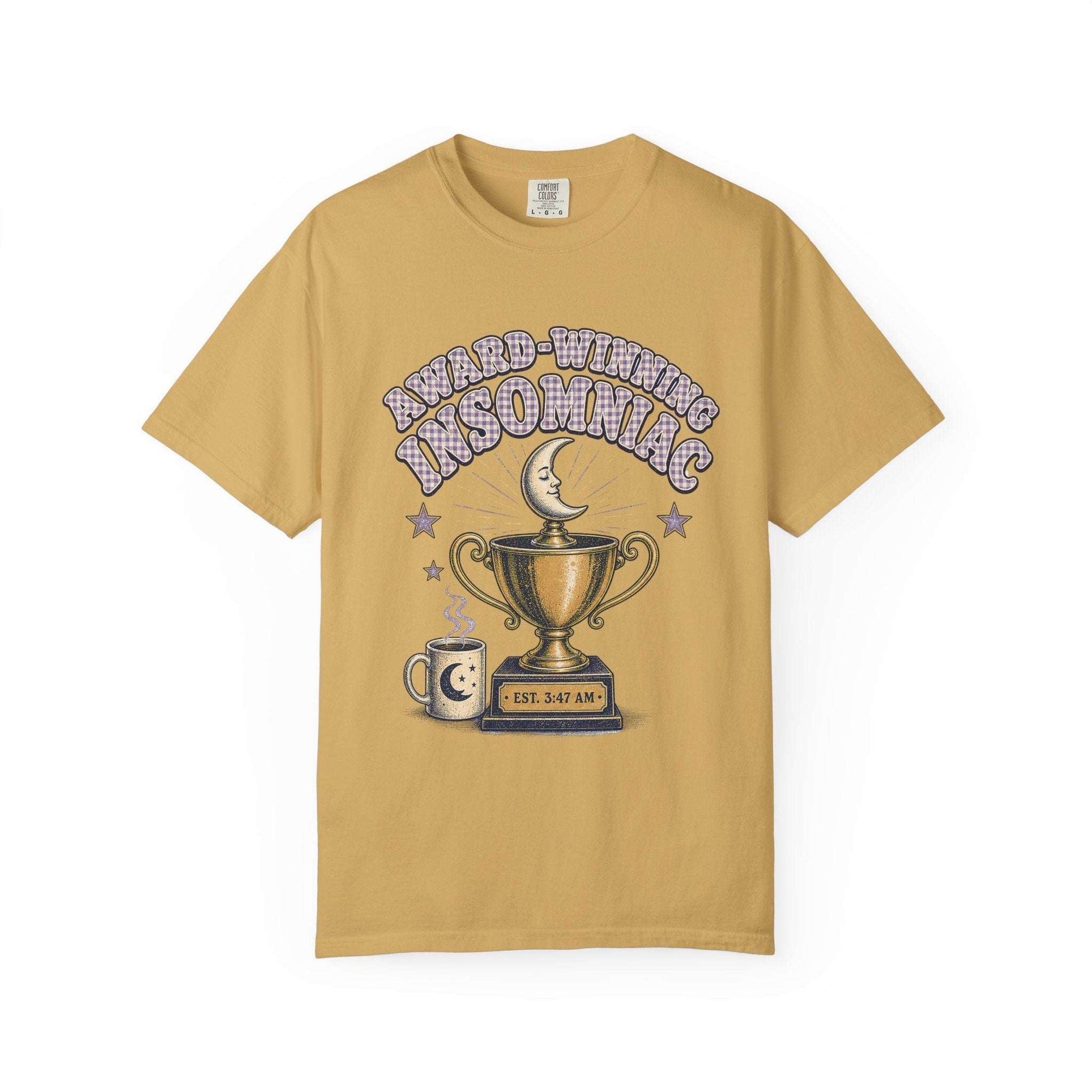 Award-Winning Insomniac T-Shirt – Funny Night Owl Coffee Tee