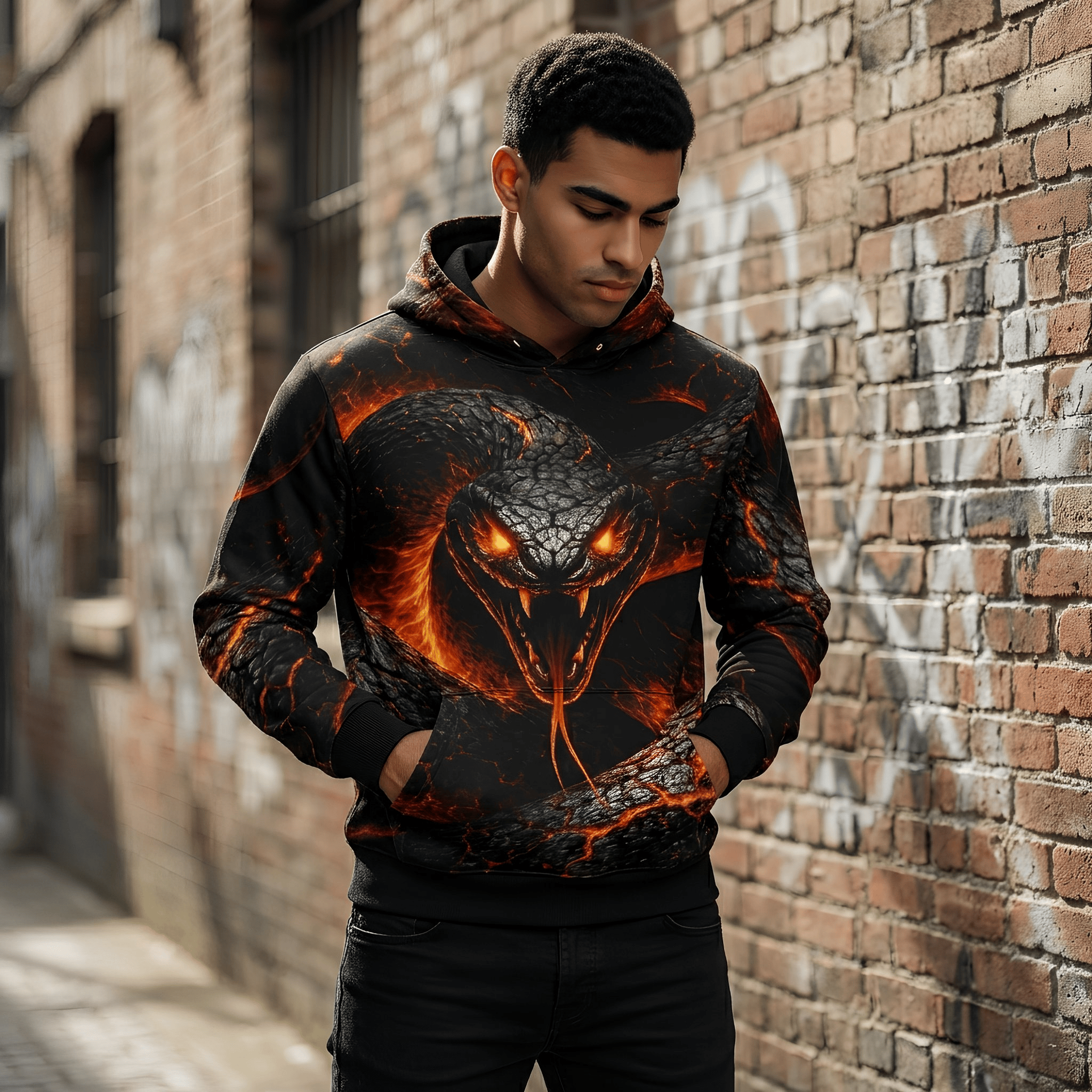 Lava Dragon Hoodie All Over Print