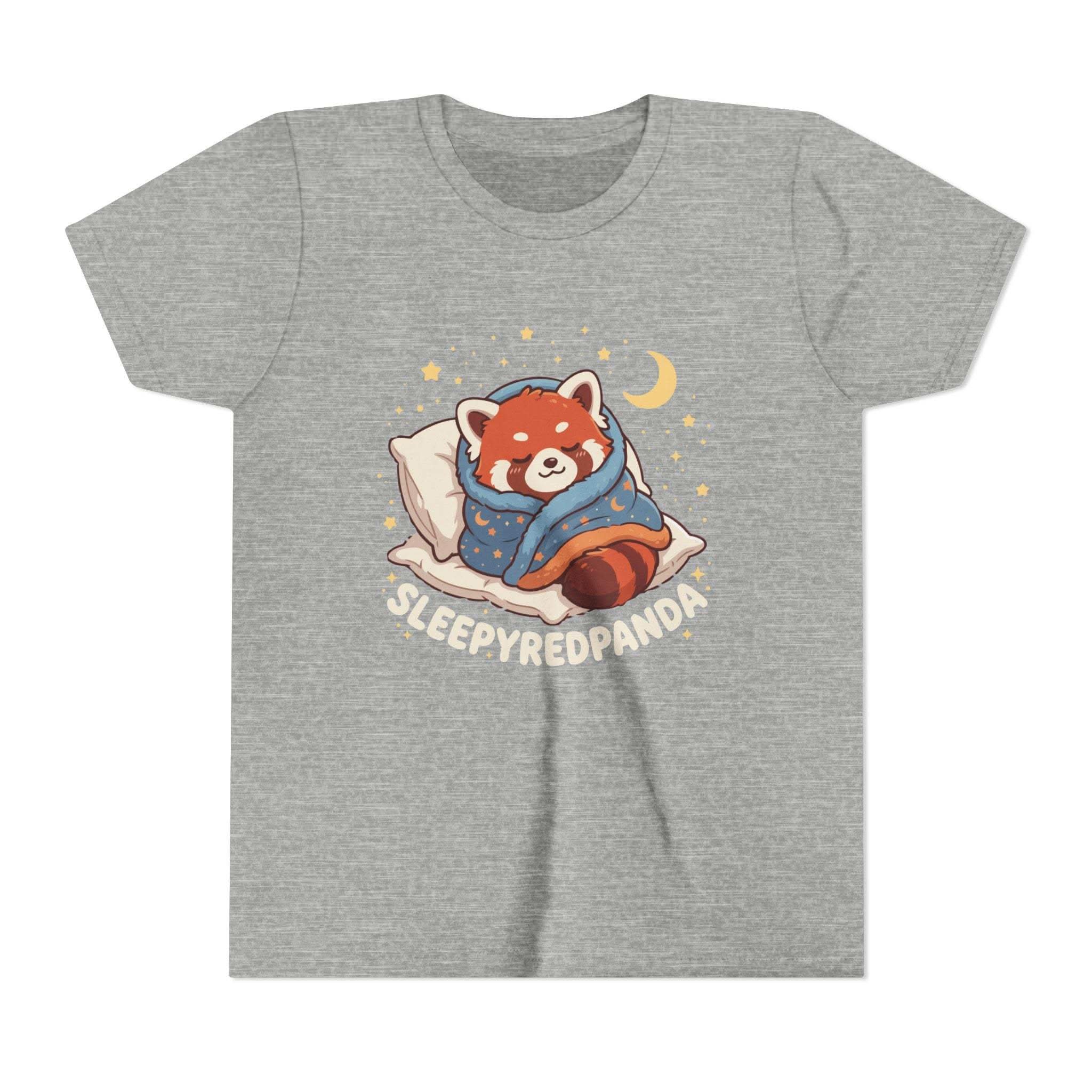 Sleepy Red Panda Youth Tee | cute sleeping red panda, moon pillow, kids shirt