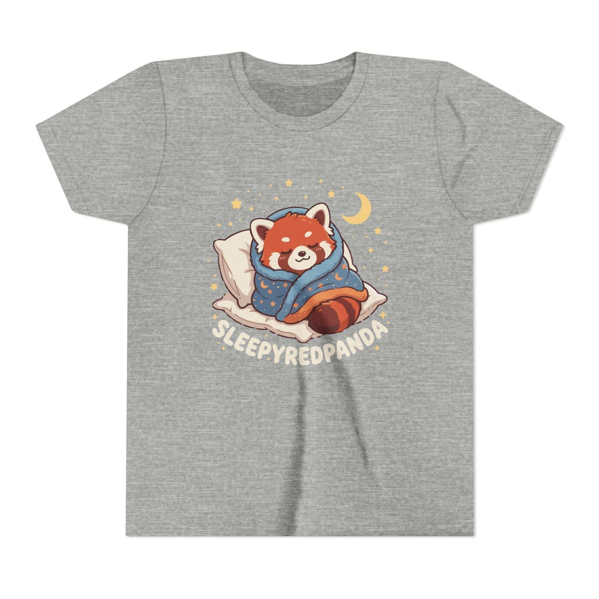 Sleepy Red Panda Youth Tee | cute sleeping red panda, moon pillow, kids shirt
