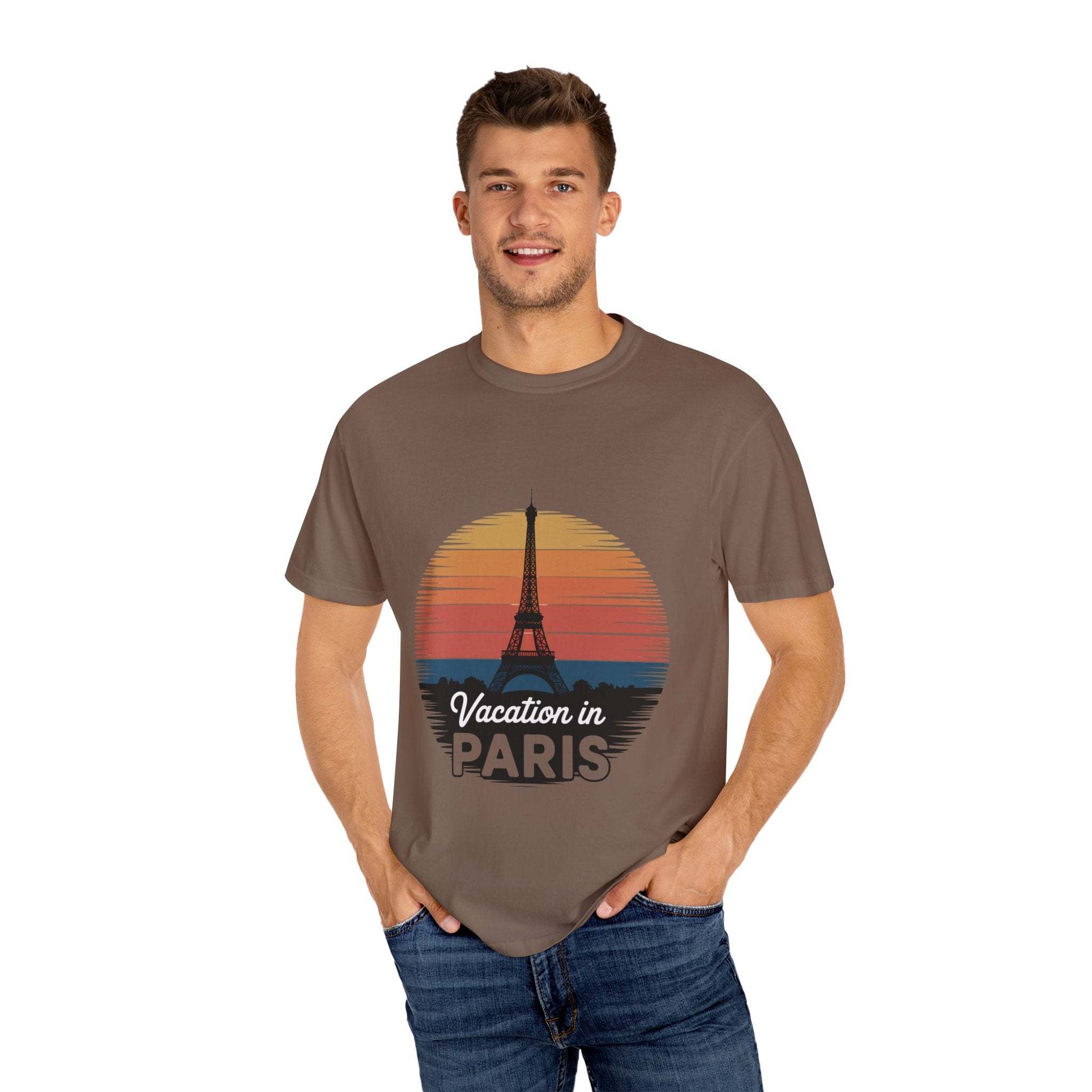Garment-Dyed T-shirt Vacation in Paris Travel