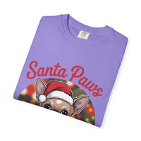 Bay Chihuahua Santa Paws T-Shirt from Printify, festive holiday pet apparel for dog lovers