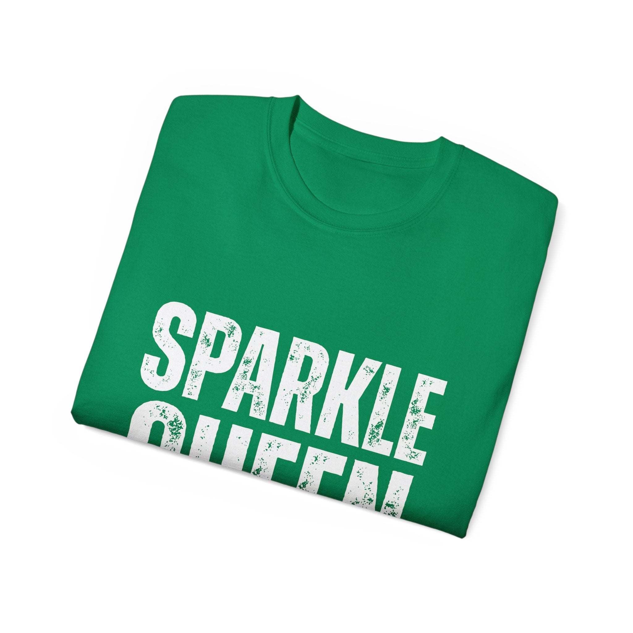 Tee - Distressed Sparkle Queen Graphic Tee for Fashionistas