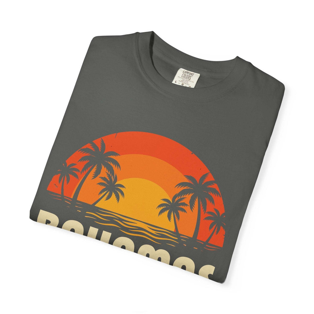 Bahamas Retro Sunset T-shirt | Palm Tree Beach Vacation Tee