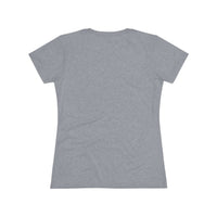 Women T-shirt with festive Mimi Claus design and Santa hat in soft triblend fabric for Christmas holiday