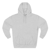 Gray fleece hoodie with adjustable hood and kangaroo pocket, cozy winter wear