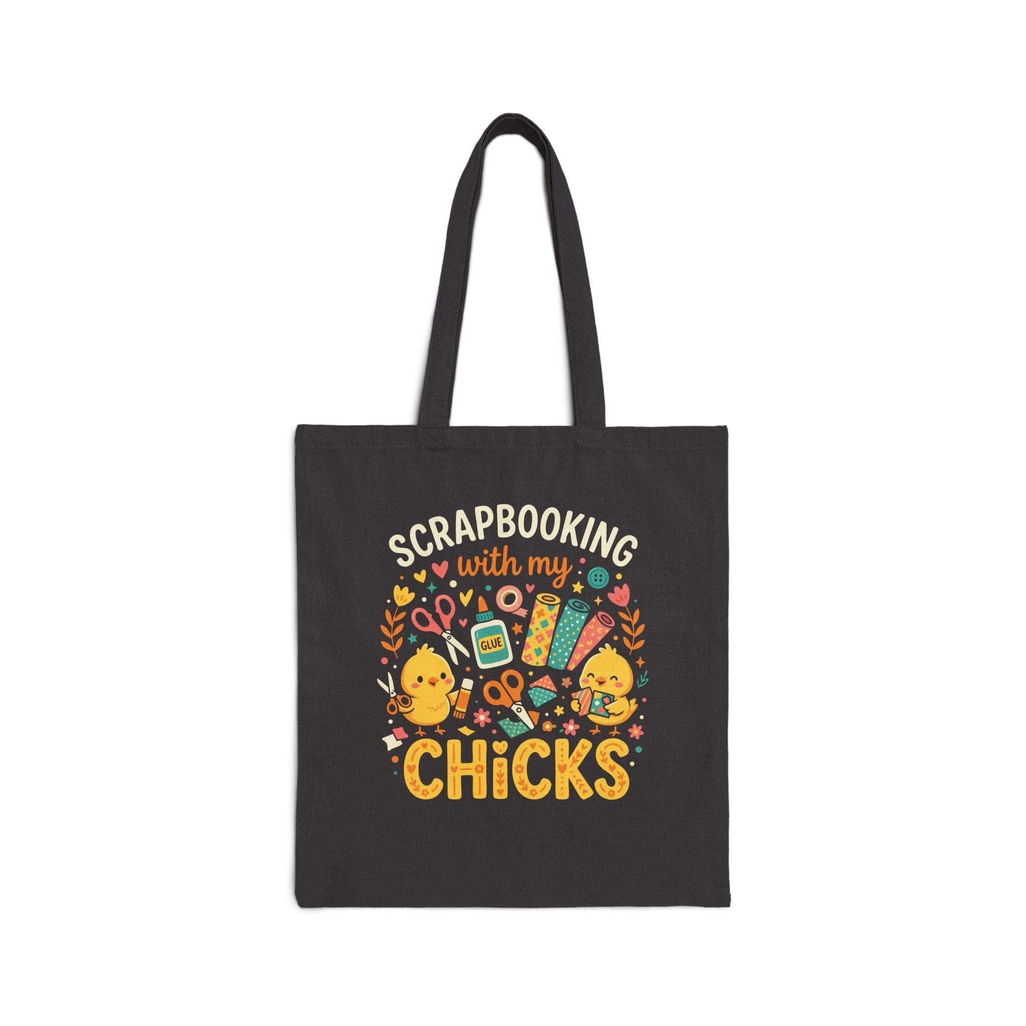 Scrapbooking with My Chicks Tote | Cute Crafting Chick Design