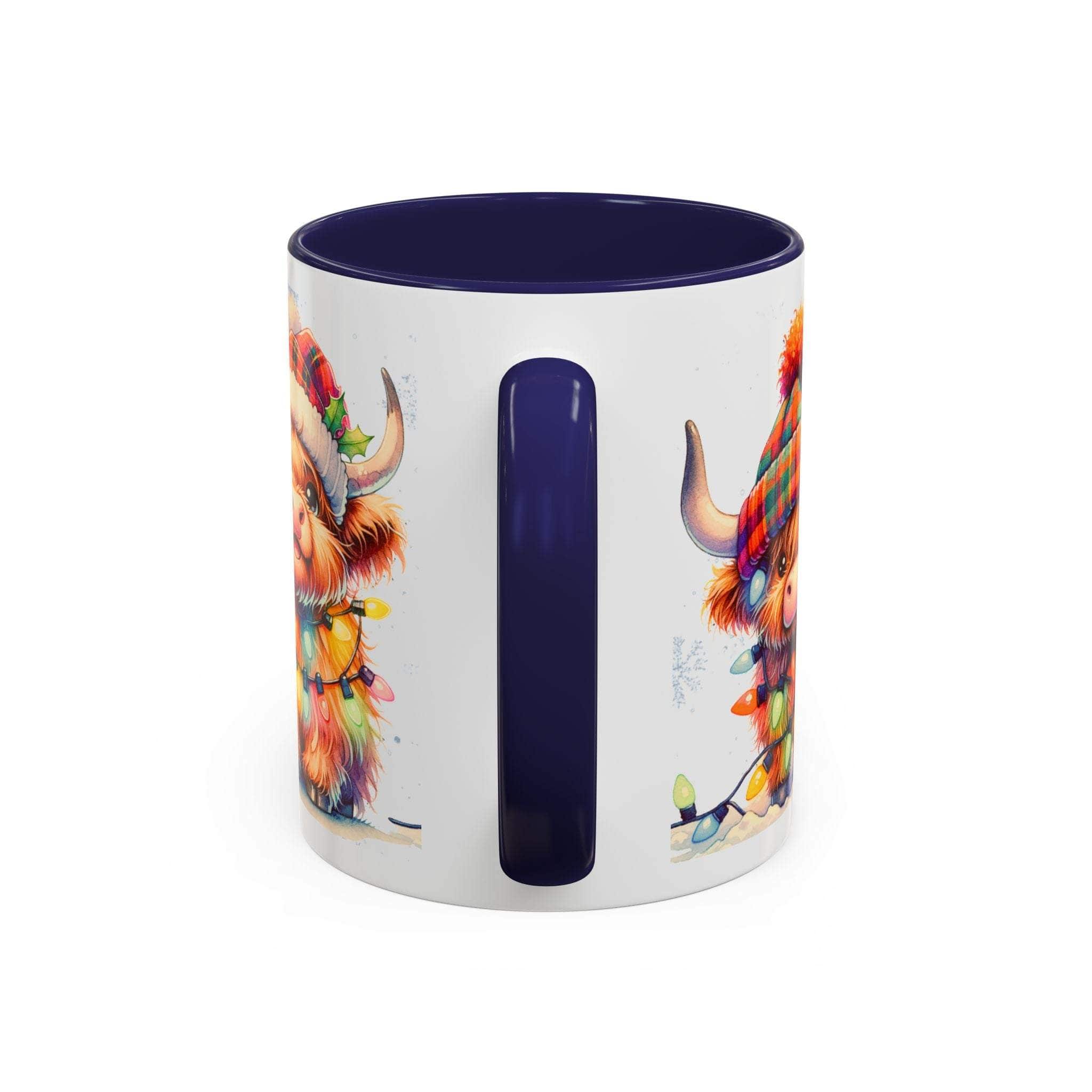 Mug with colorful animal design on a white background
