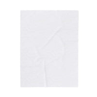 White Velveteen Plush Blanket with Winter Coquette Bows design for cozy winter decor