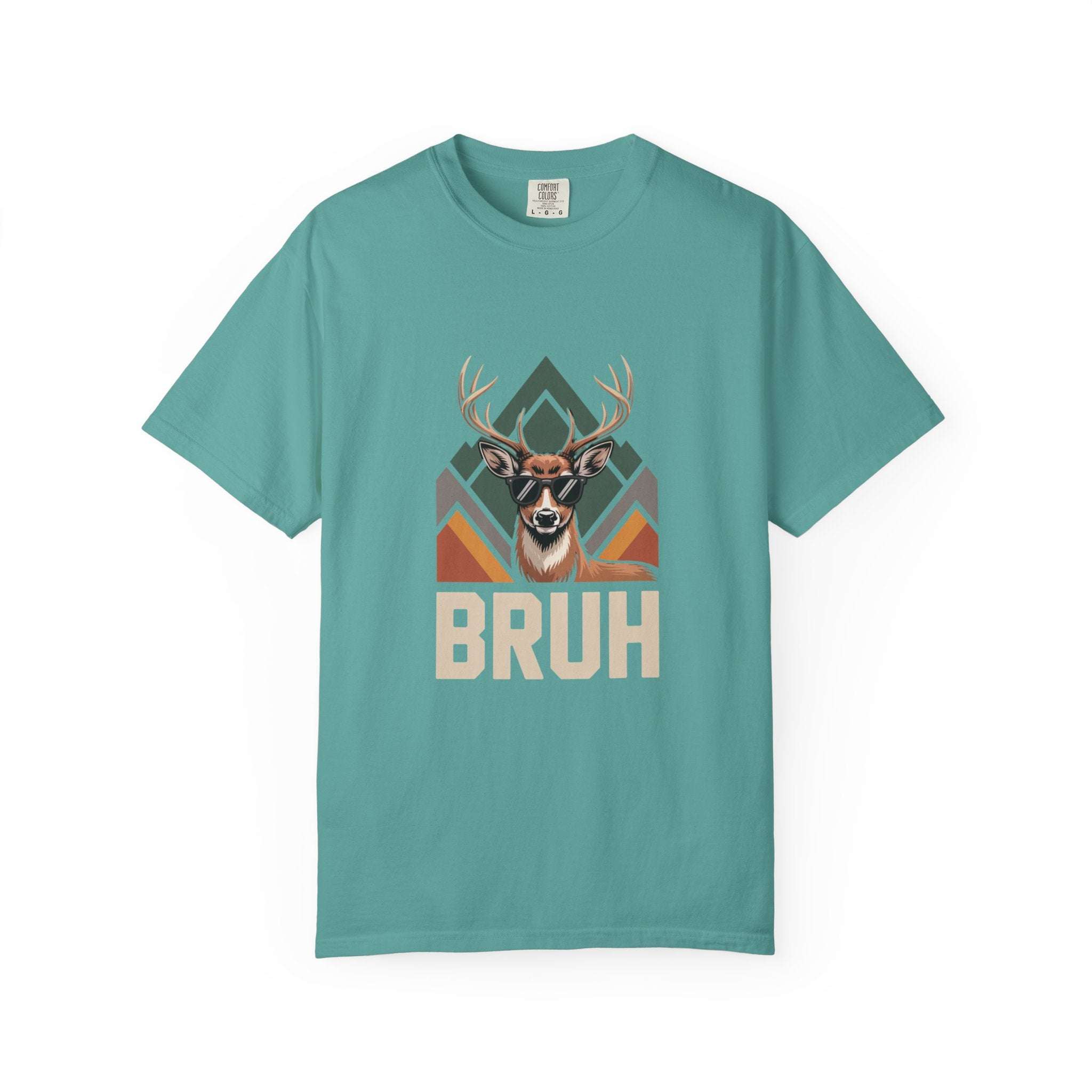 Bruh Deer T-Shirt with funny deer graphic on soft washed heavyweight fabric