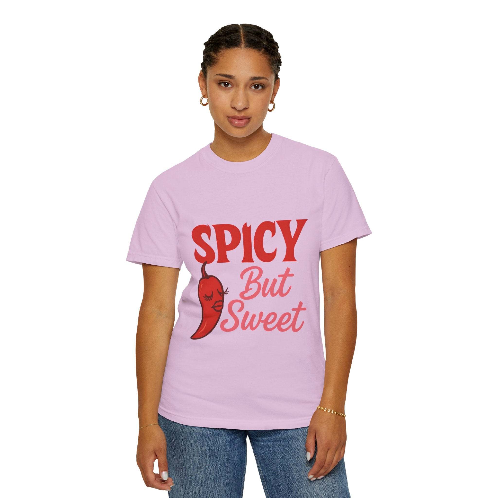 Spicy But Sweet T-shirt | Funny Unisex Garment-Dyed Tee for Foodies