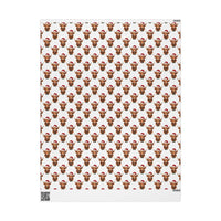 Gift wrapping paper with Santa Highland Cows design in high-definition print on thick fine art paper