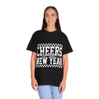 Cheers for the New Year T-Shirt with vintage garment-dyed look and relaxed fit for casual celebrations