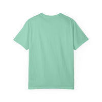 Christmas Lights Are My Favorite Color T-shirt in soft garment-dyed cotton with relaxed fit and holiday graphic text