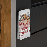 Christmas Tea Towel with festive design made of 100% cotton for holiday kitchen decor
