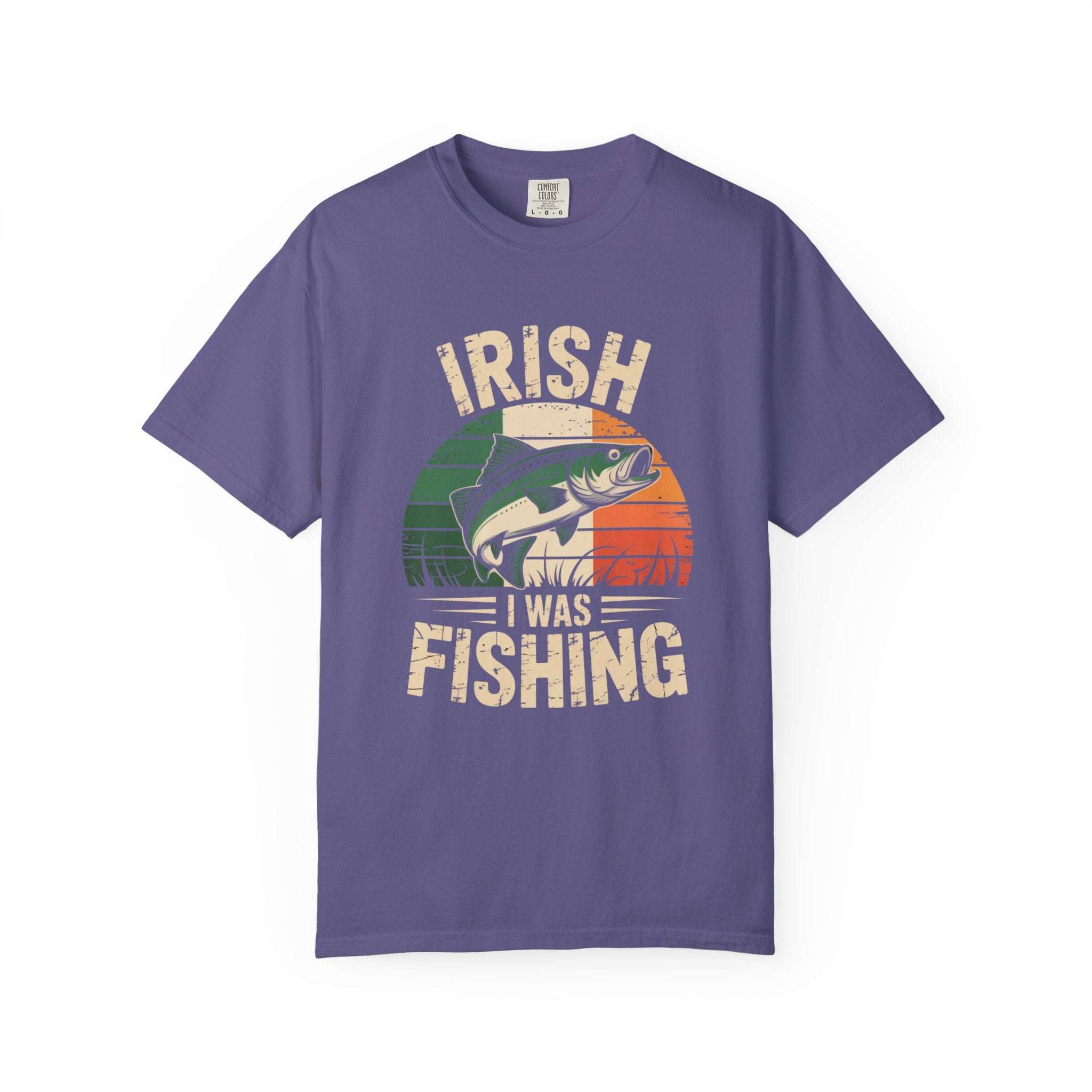 Irish I Was Fishing T-shirt | Fishing Graphic, Irish Flag Trout Design