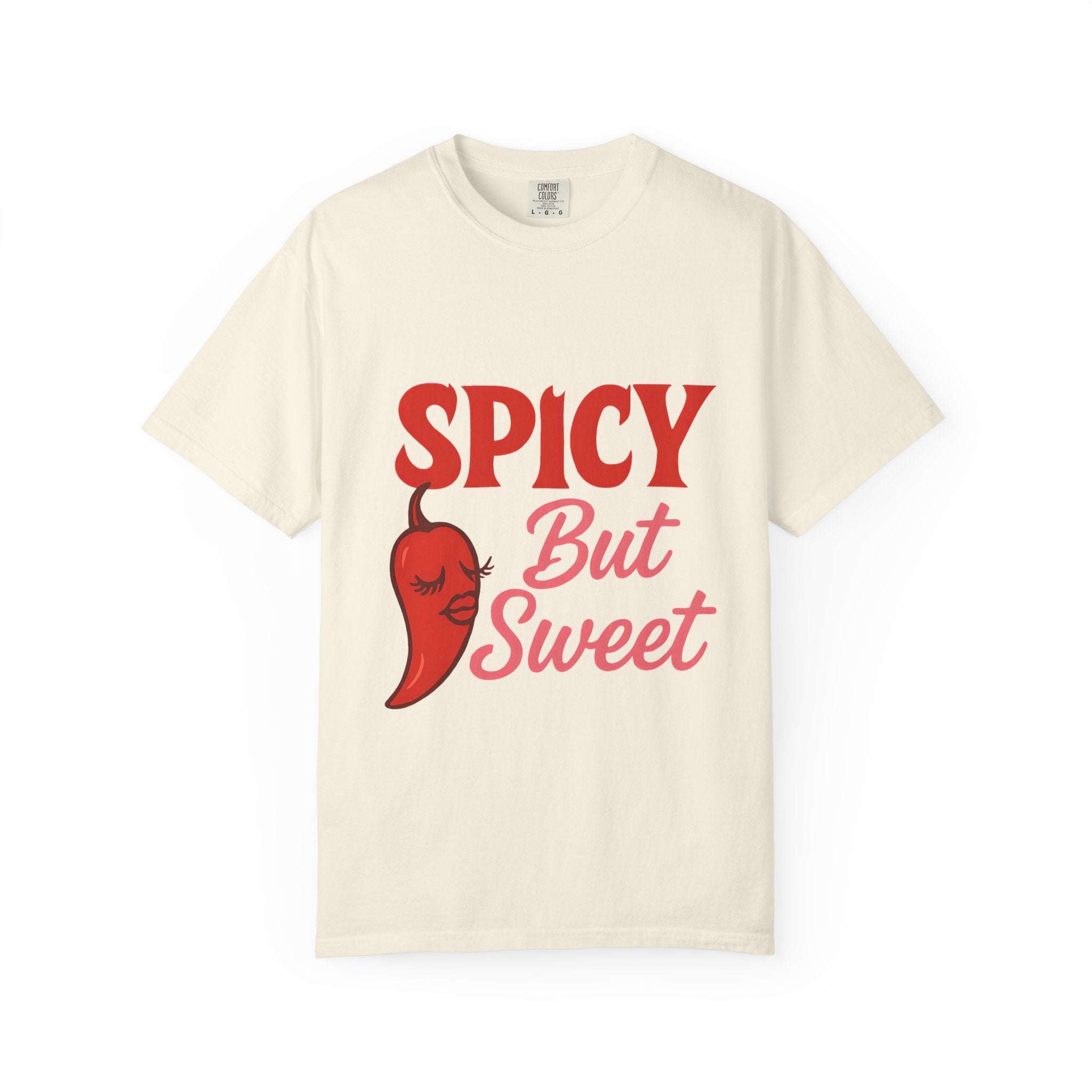 Spicy But Sweet T-shirt | Funny Unisex Garment-Dyed Tee for Foodies