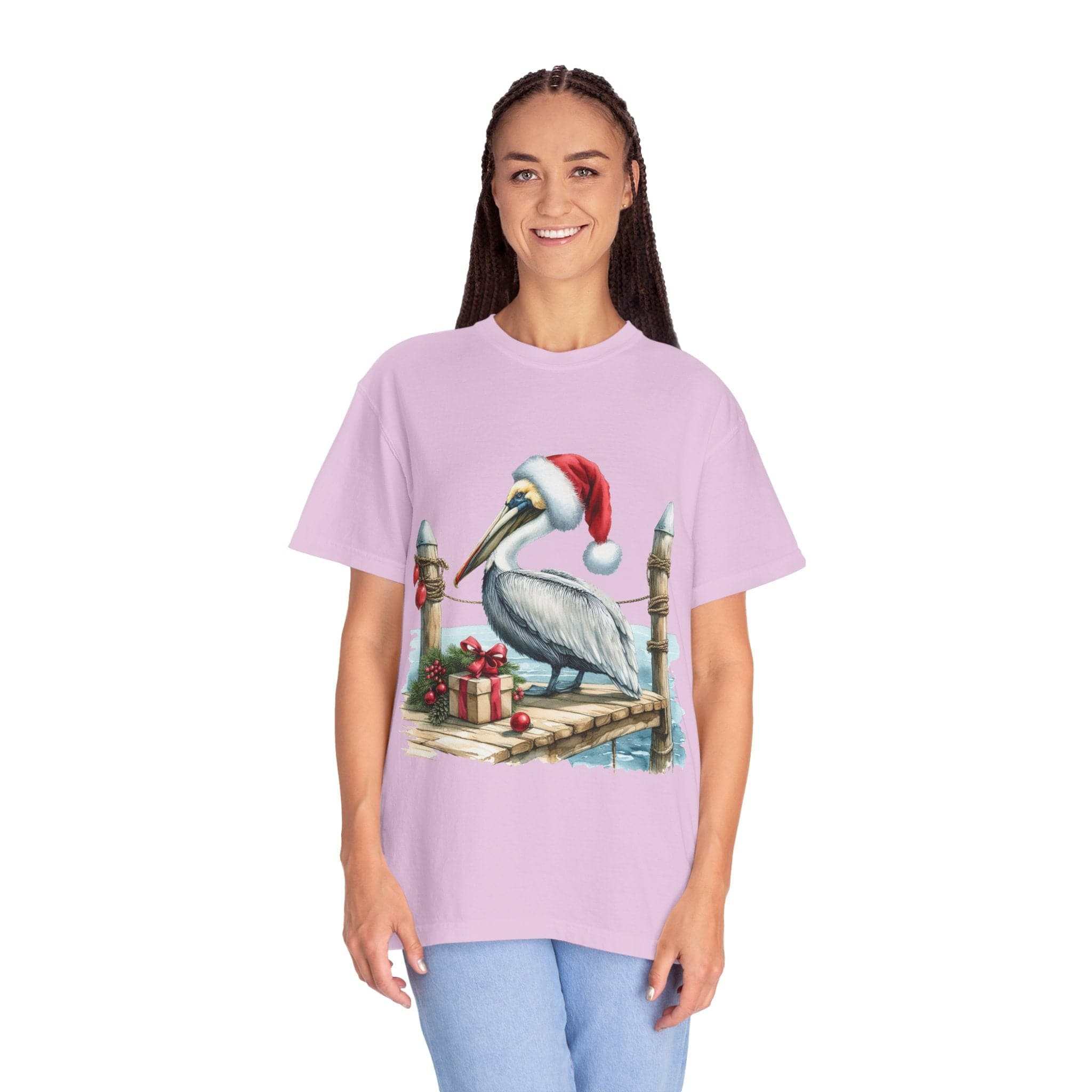 Christmas Pelican Santa T-Shirt - Festive Beach Holiday Tee