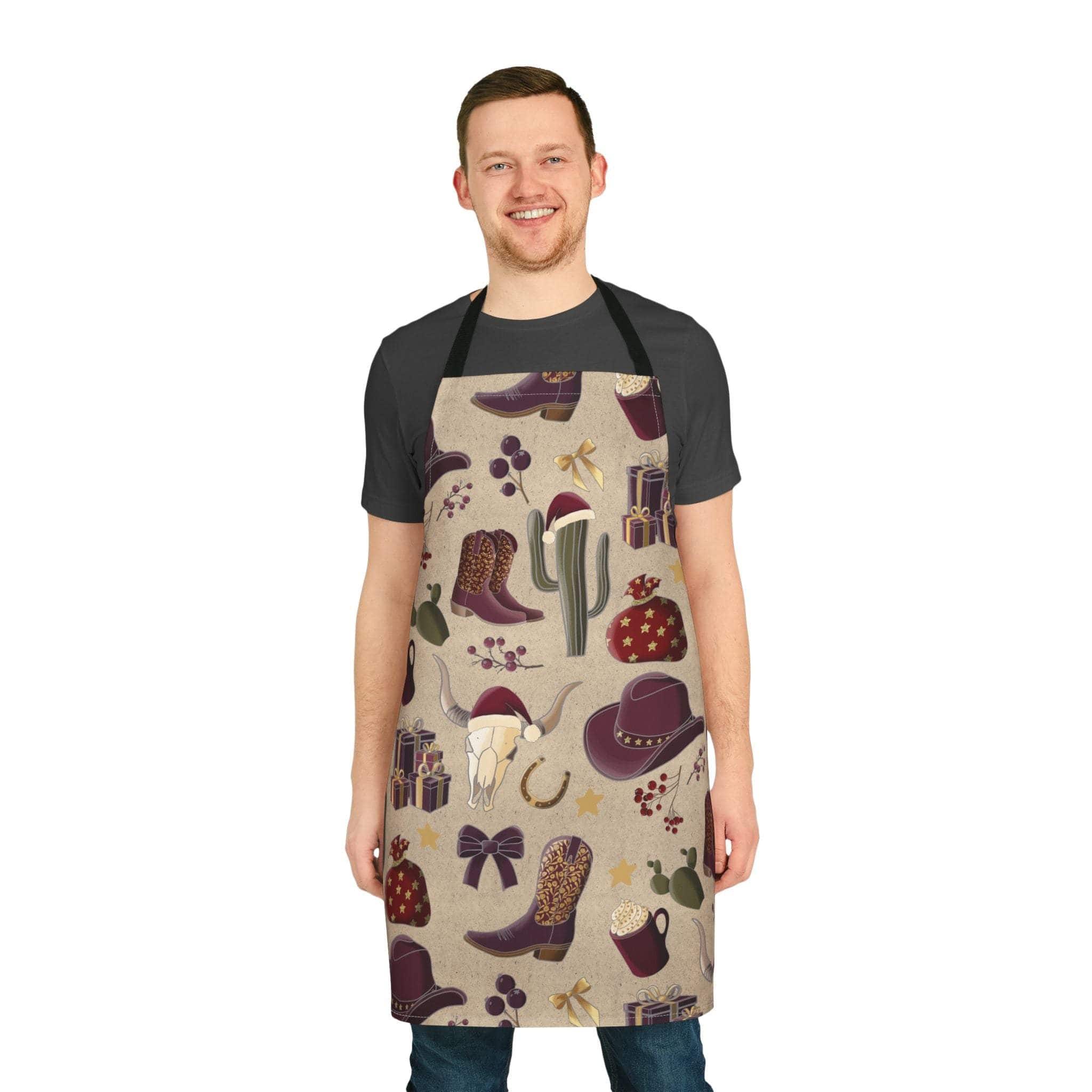 Cowboy Christmas apron