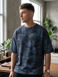 Unisex Boxy Camo Print T-Shirt | Oversized Cotton Streetwear Tee