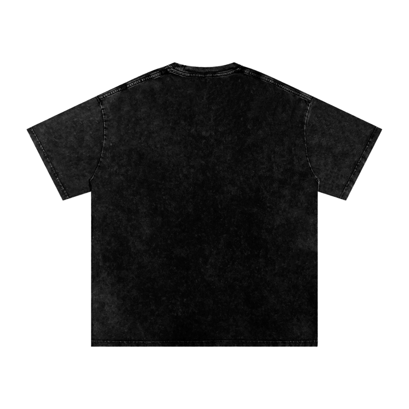Black oversized cotton t-shirt featuring a snow-washed finish by ODMPOD.