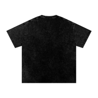 Black oversized cotton t-shirt featuring a snow-washed finish by ODMPOD.