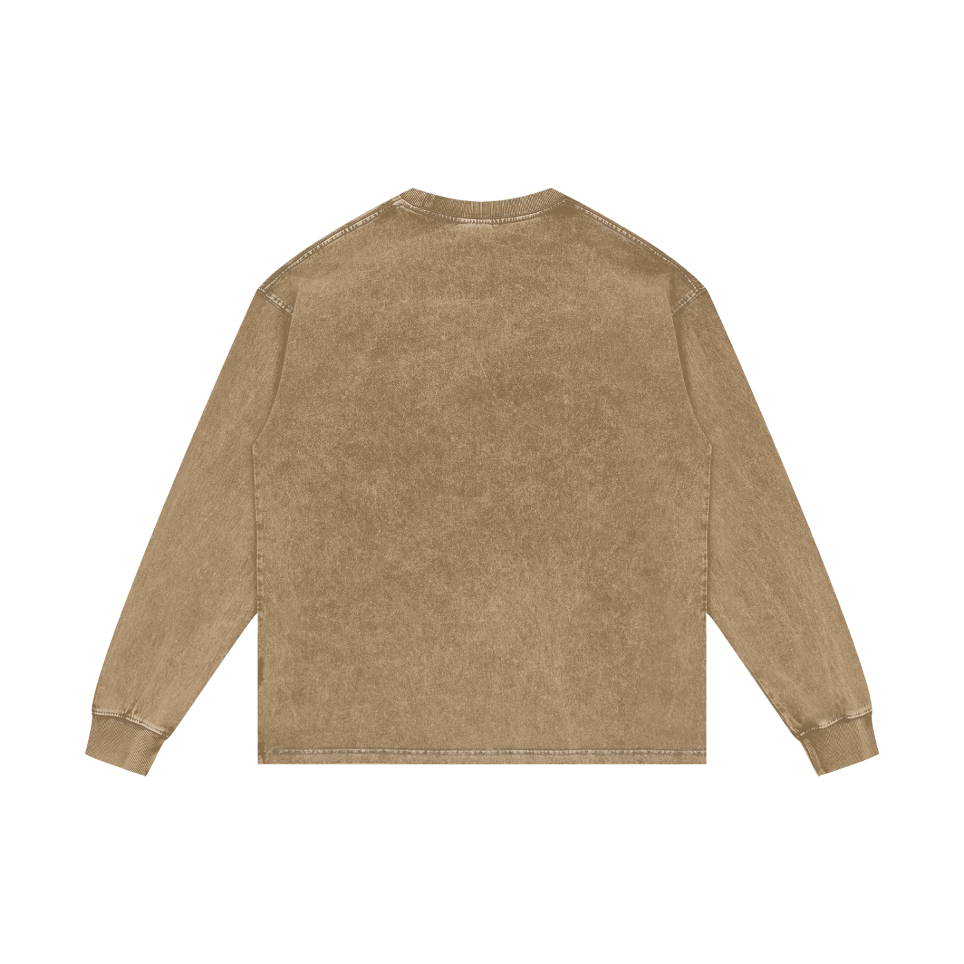 Unisex oversized acid wash long sleeve cotton t-shirt with personalized design option